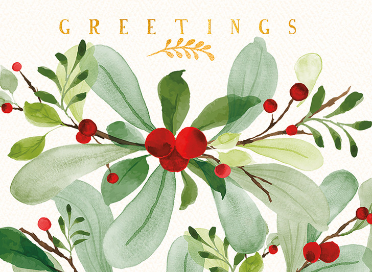 [BOXED SET] Holiday Greens | Holiday Greeting Cards | J&M MARTINEZ (XM1386B)
