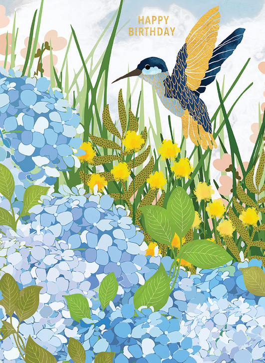 Hummingbird Garden | Birthday Greeting Card | CARTE