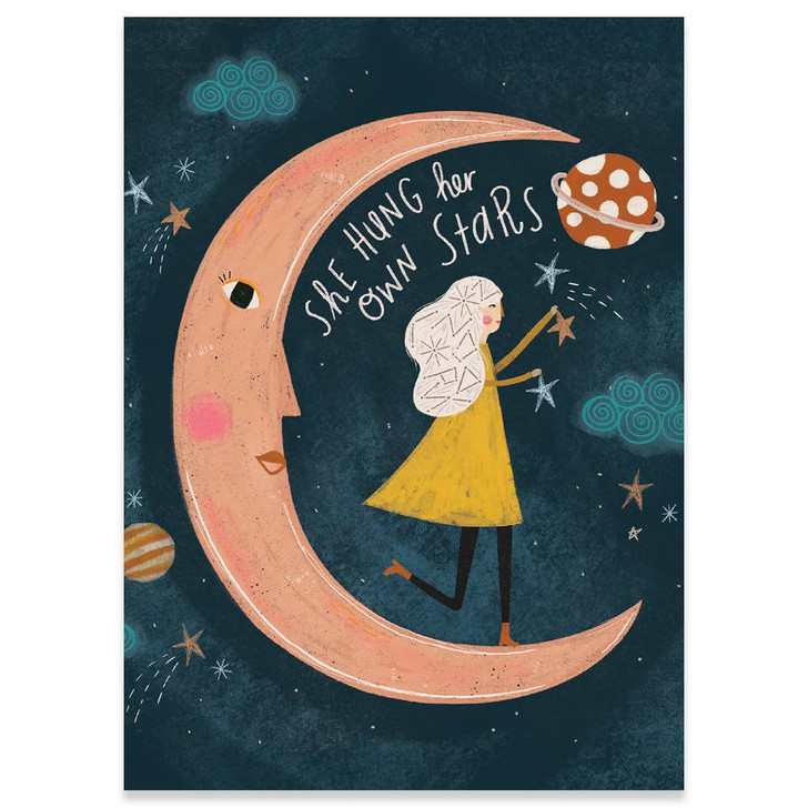 Hung Her Own Stars | Empowerment Greeting Card | CARTE
