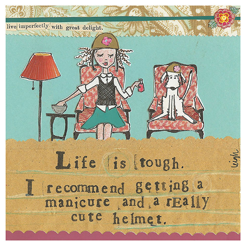 Life Is Tough | Support And Encouragement Greeting Card | CURLY GIRL