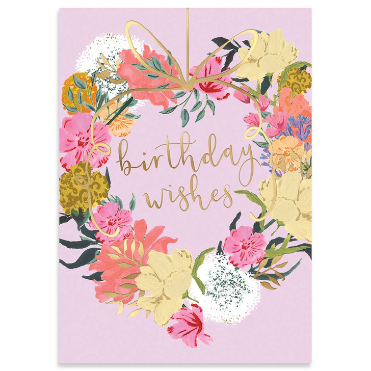 Birthday Wreath | Birthday Greeting Card | LOUISE TILLER