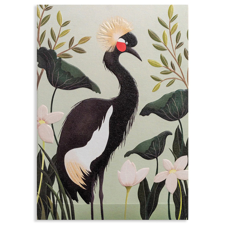 Black Crane | Blank Greeting Card | LAGOM