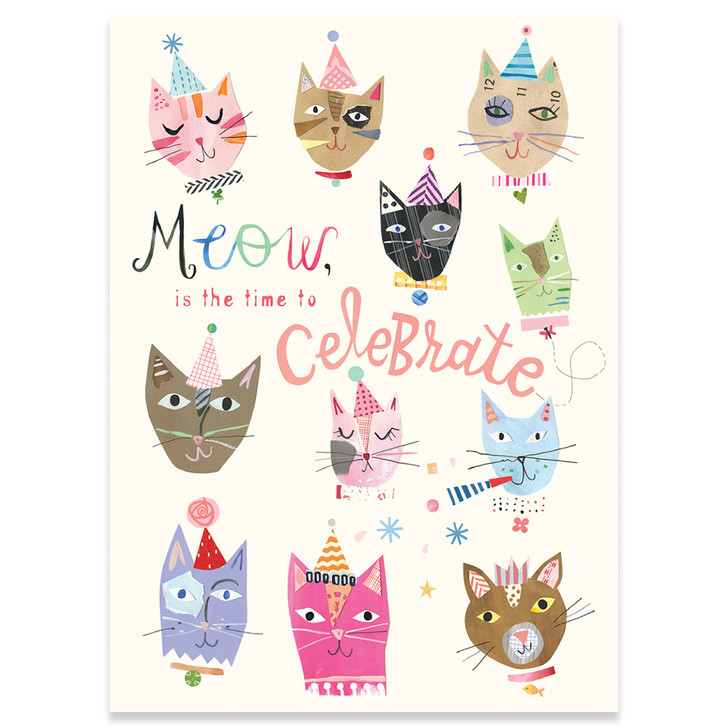 Meow Time To Celebrate | Birthday Greeting Card | CARTE