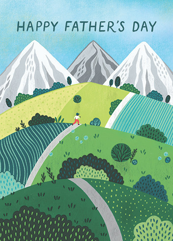Mountain Run | Father's Day Greeting Card | CARTE