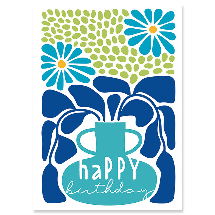 MY BLUE VASE BIRTHDAY GREETING CARD 4.5 x 6.25"