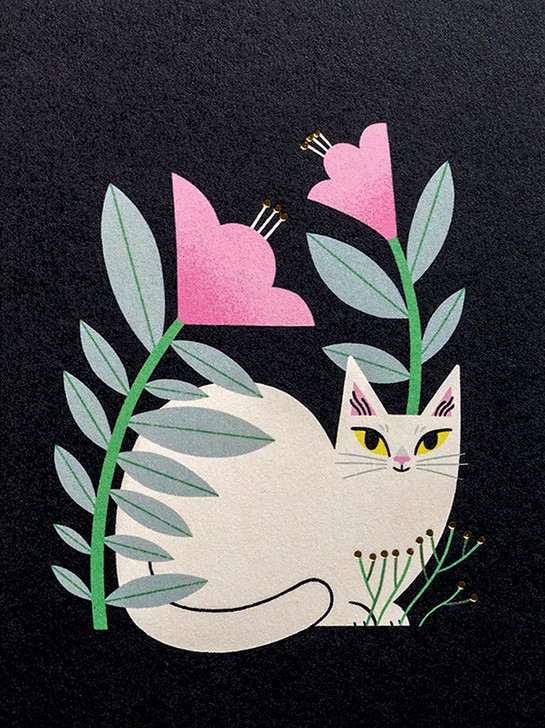 Nighttime Blooms | Blank Greeting Card | LAGOM