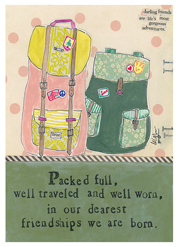 Packedfull | Support Greeting Card | CURLY GIRL