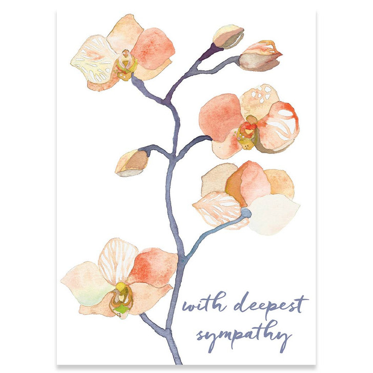 Peach Orchid | Sympathy Greeting Card | CARTE