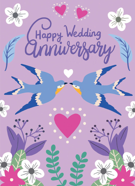 Bluebirds | Anniversary Greeting Card | CARTE