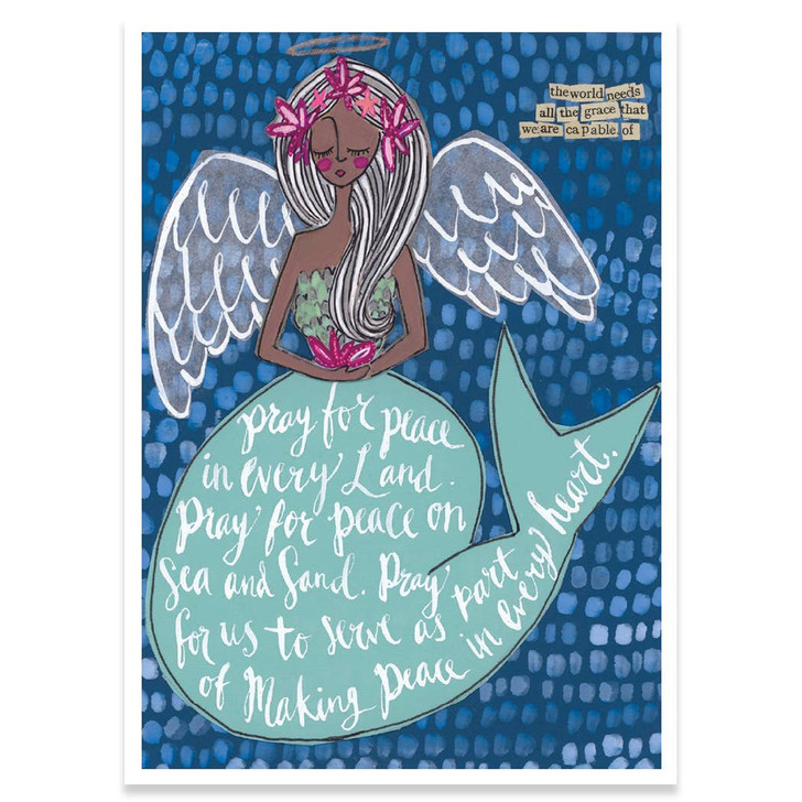 [BOXED SET] Pray For Peace | Holiday Greeting Cards | CURLY GIRL