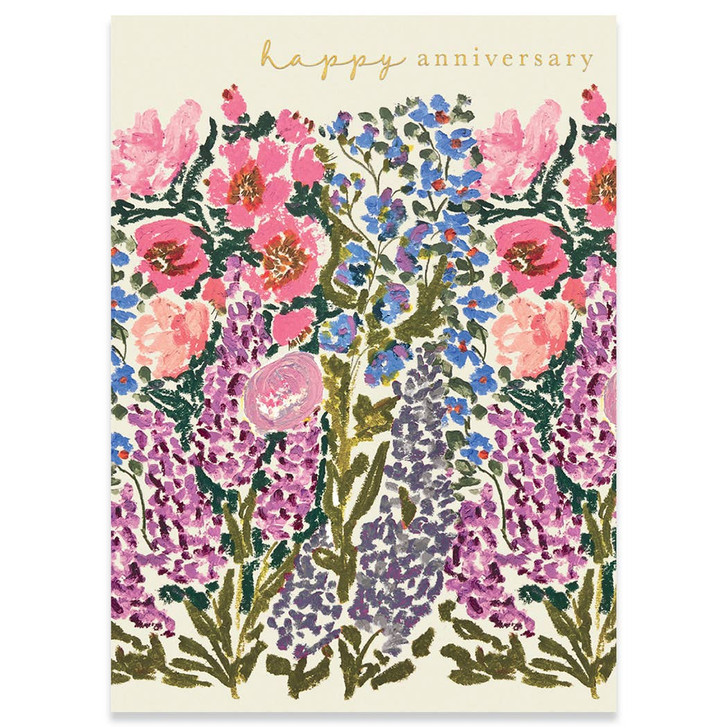 Purple Garden | Anniversary Greeting Card | CARTE