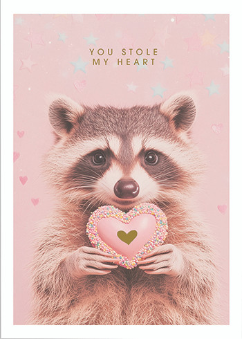 Raccoon | Valentine's Day Greeting Card | LOLA