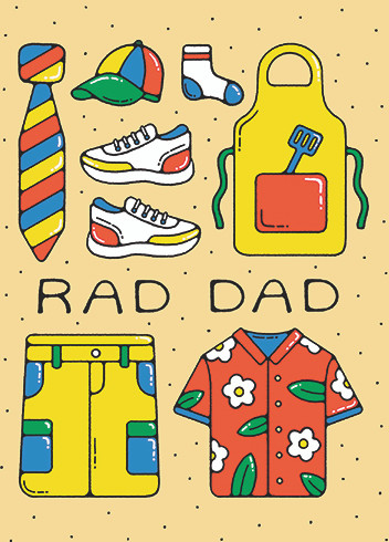 Rad Dad | Father's Day Greeting Card | 1973