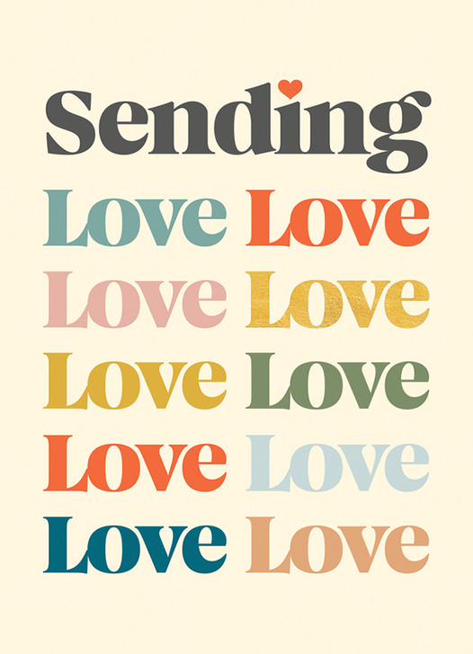 Sending Love | Thinking Of You Greeting Card | 1973