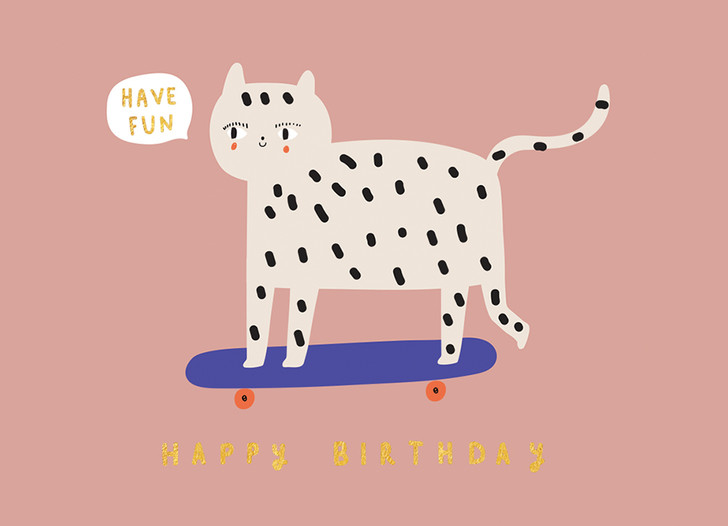 Snow Leopard | Birthday Greeting Card | 1973