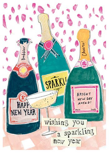 [BOXED SET] Sparkling New Year | Holiday Greeting Cards | CURLY GIRL