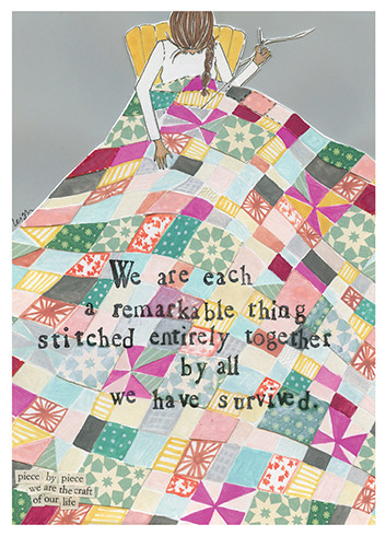 Stitched Together | Support And Encouragement Greeting Card | CURLY GIRL