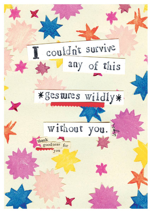 Survive Any Of This | Thank You Greeting Card | CURLY GIRL