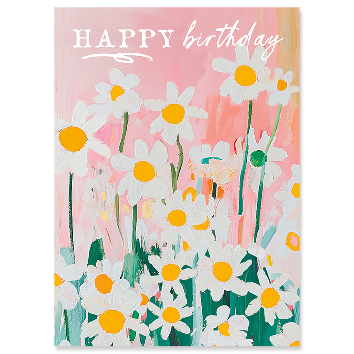 THE HAPPIEST DAISIES BIRTHDAY GREETING CARD 4.5 x 6.25"