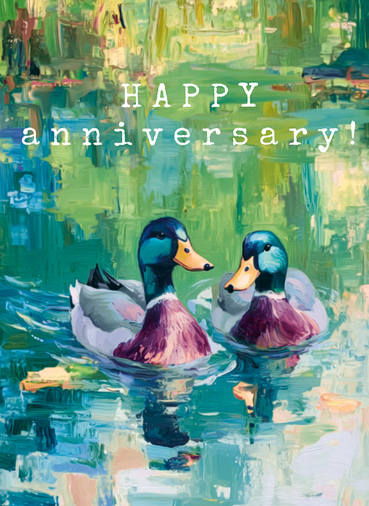 Two Ducks | Anniversary Greeting Card | J&M MARTINEZ