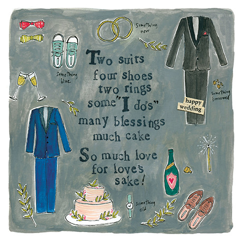 Two Suits | Wedding Greeting Card | CURLY GIRL