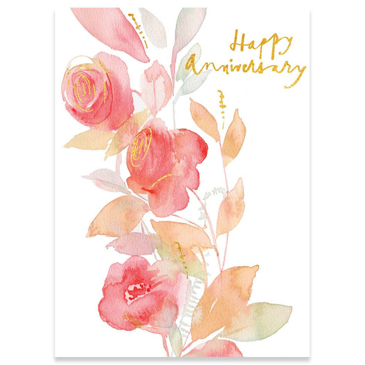 Watercolor Floral | Anniversary Greeting Card | CARTE