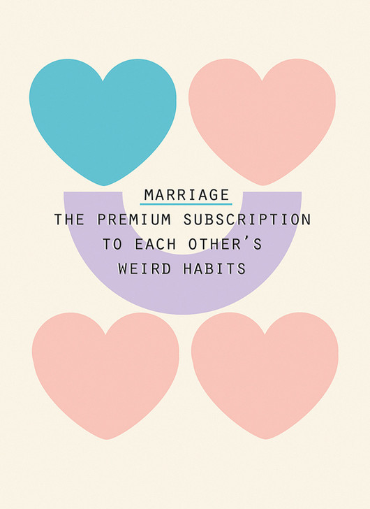 WEIRD HABITS WEDDING GREETING CARD 4.5 x 6.25"