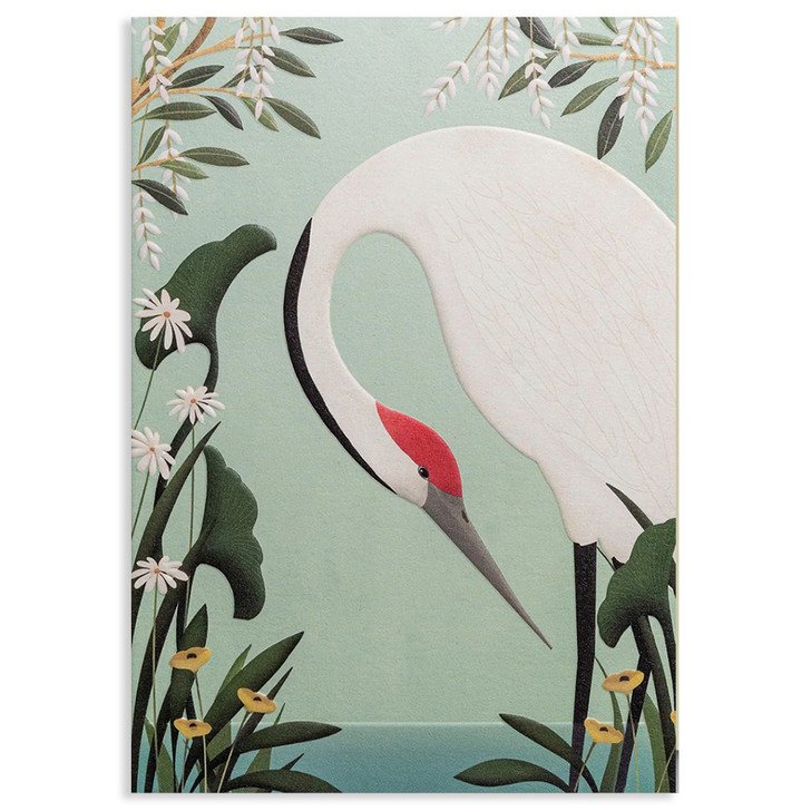 White Crane | Blank Greeting Card | LAGOM