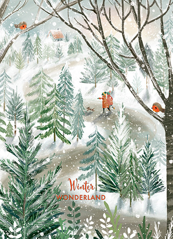 Winter Forest | Holiday Greeting Card | CARTE