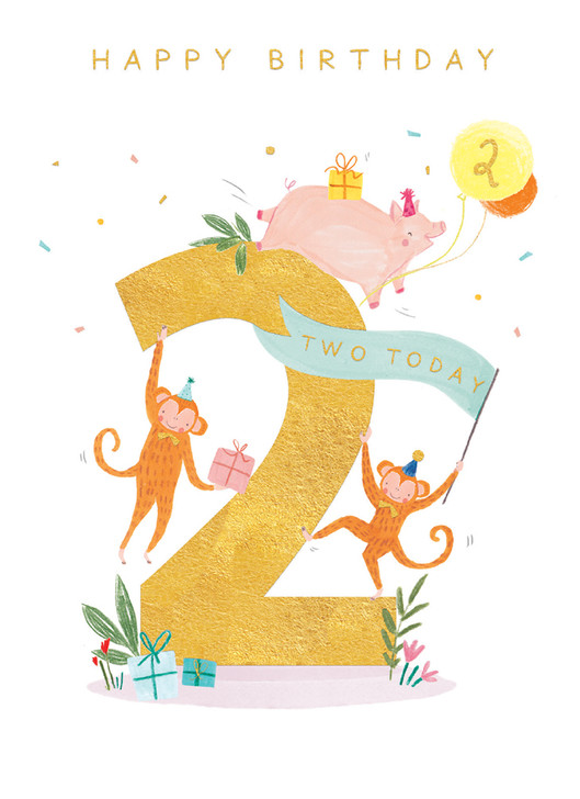 2Nd Birthday Animals Age | Birthday Card | PAPERLINK