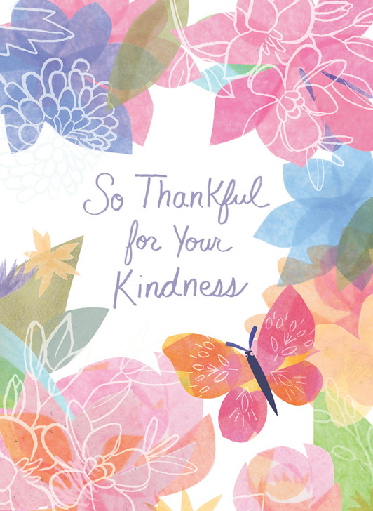 Flowers On White | Thank You Card | CARTE