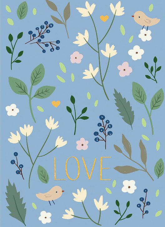 LOVE ANNIVERSARY GREETING CARD 4.5 X 6.25"