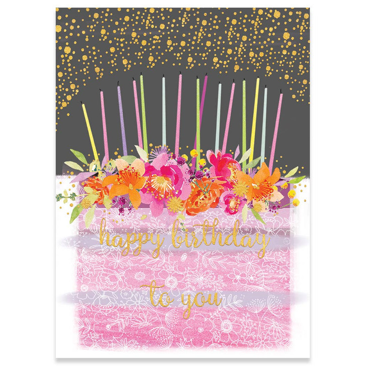 Cake With Flowers | Birthday Greeting Card | CARTE