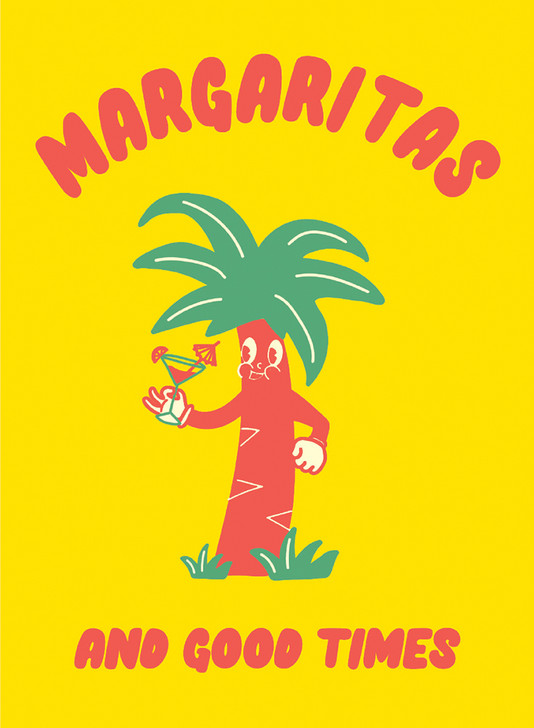 TOONIES MARGARITAS BIRTHDAY GREETING CARD 4.5 X 6.25"