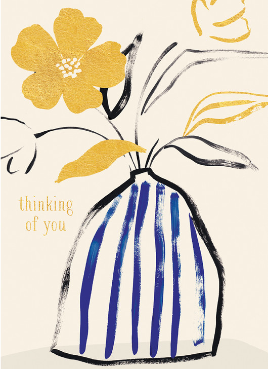 VASE SYMPATHY GREETING CARD 4.5 X 6.25