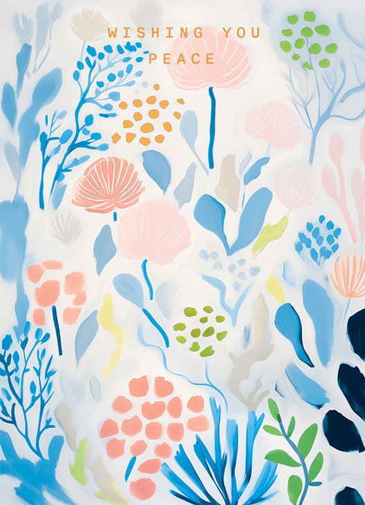 WATER GARDEN SYMPATHY GREETING CARD 4.5 X 6.25