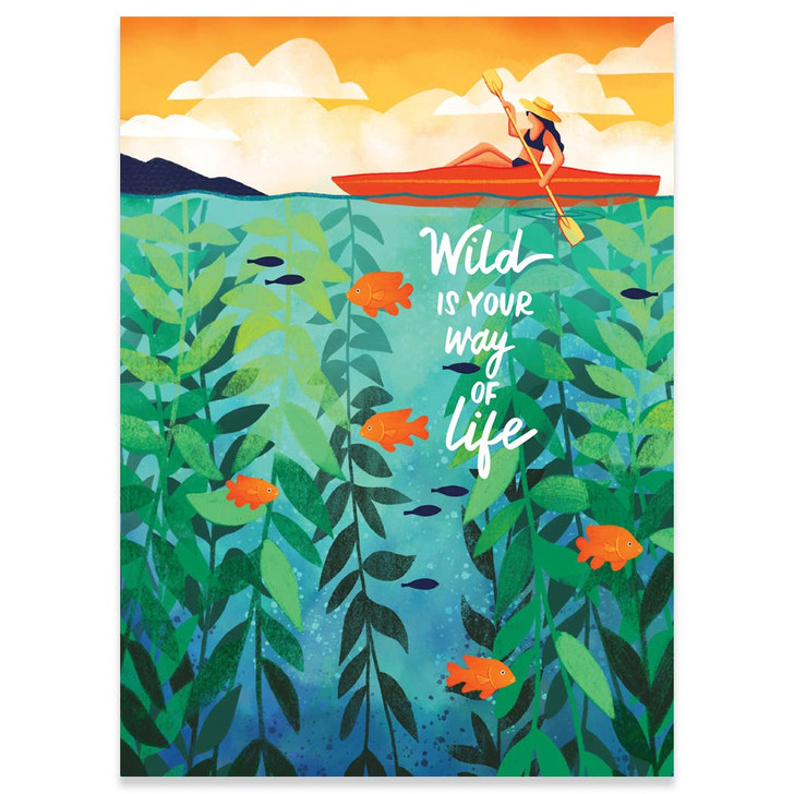 Catalina Kayaker | Birthday Greeting Card | CARTE