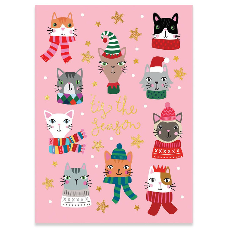 [BOXED SET] Christmas Cats | Holiday Greeting Cards | CARTE