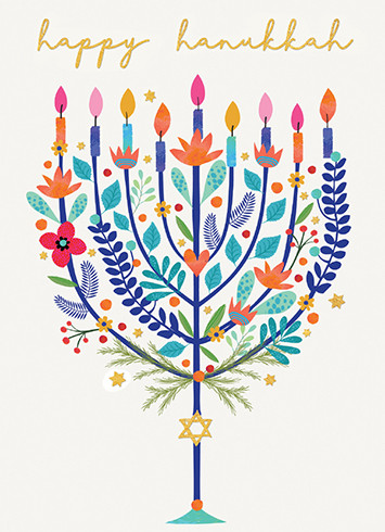 [BOXED SET] Colorful Menorah | Holiday Greeting Cards | CARTE