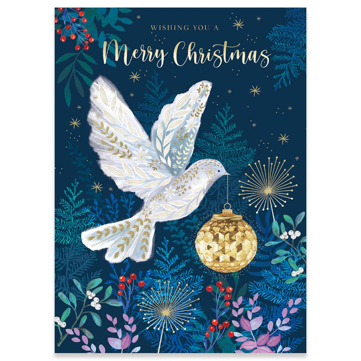 [BOXED SET] Dove With Bauble | Holiday Greeting Cards | CARTE