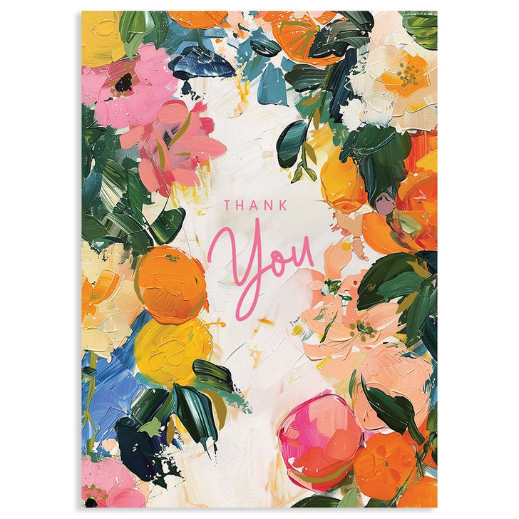 Floral Abstract | Thank You Greeting Card | LOLA