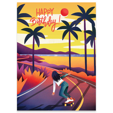 Skate Boarder | Birthday Greeting Card | CARTE - Calypso Cards