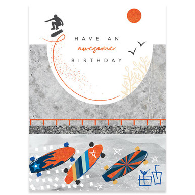 Skateboard | Birthday Greeting Card | CARTE - Calypso Cards