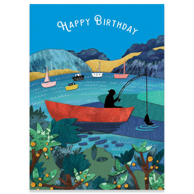 Fishing | Birthday Greeting Card | CARTE - Calypso Cards