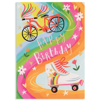 Roller Skate | Birthday Greeting Card | LOUISE TILLER - Calypso Cards