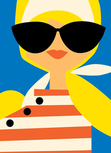 Stripe Birthday Girl | Birthday Greeting Card | 1973 - Calypso Cards