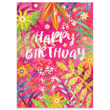 Color Floral Pop | Birthday Greeting Card | CARTE - Calypso Cards