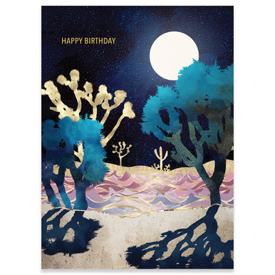 Desert Lake Moonlight | Birthday Greeting Card | CARTE - Calypso Cards