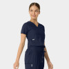Parkley Kinetic Celine Women's Tuck Band V Neck Scrub Top