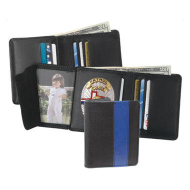 Strong Blue Line Deluxe Hidden Badge Wallet Cut 1114 Show your pride and  support for the law enforcement brotherhood with our new Blue Line Strong  series of wallets and badge cases. The